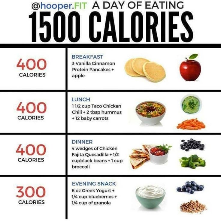 what does 1500 calories look like