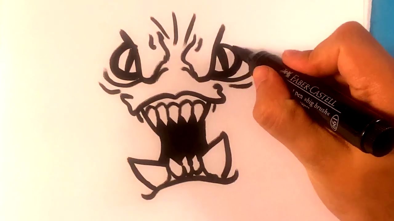 scary monster drawings