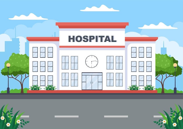 hospital background cartoon