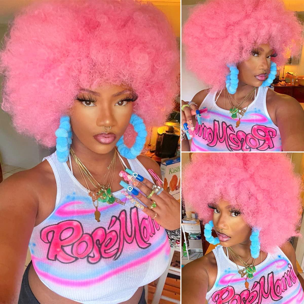 pink costume wig