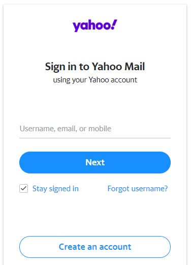 sign into yahoo.com