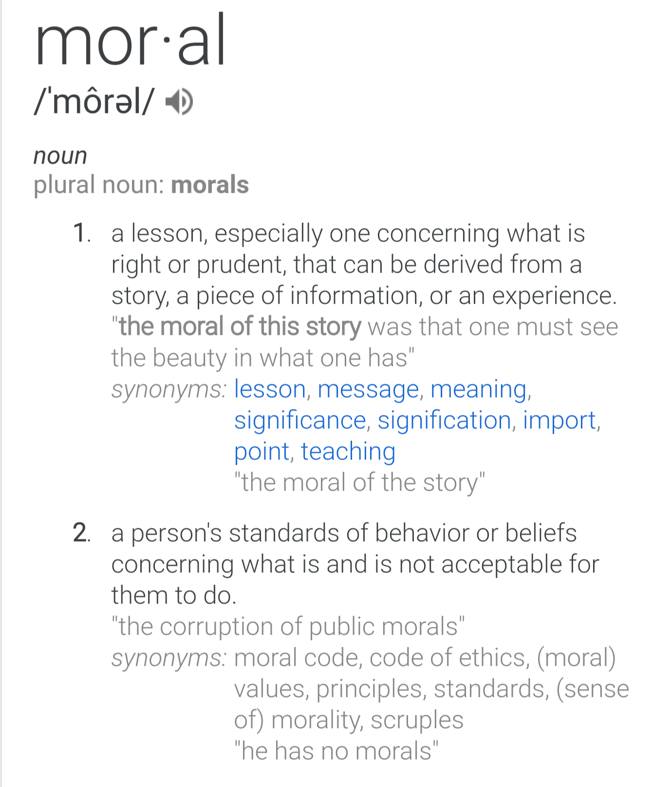 moral synonym