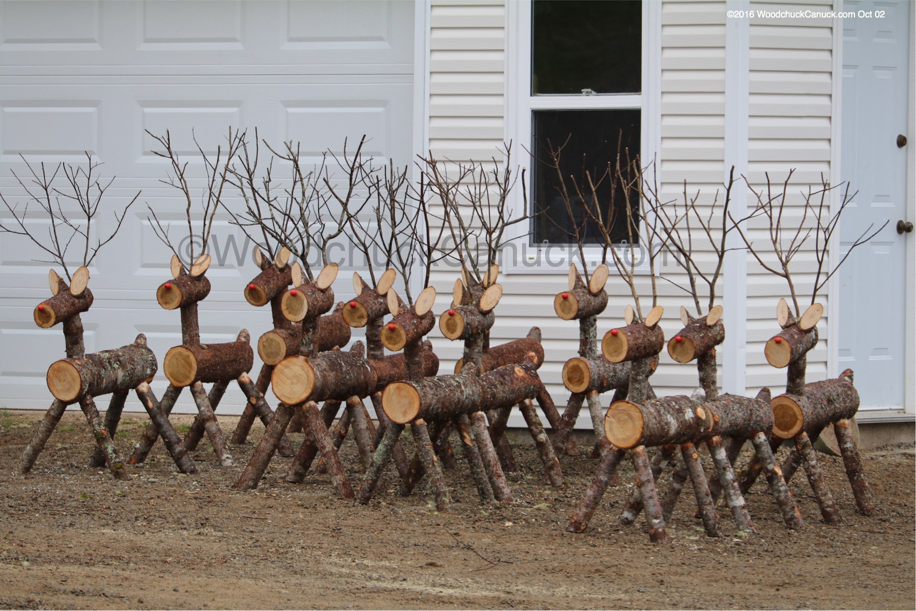 making reindeer from logs