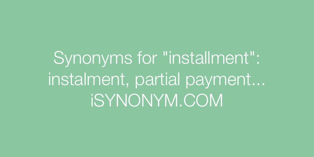 partial payment synonym