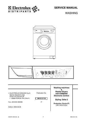 electrolux washer manual