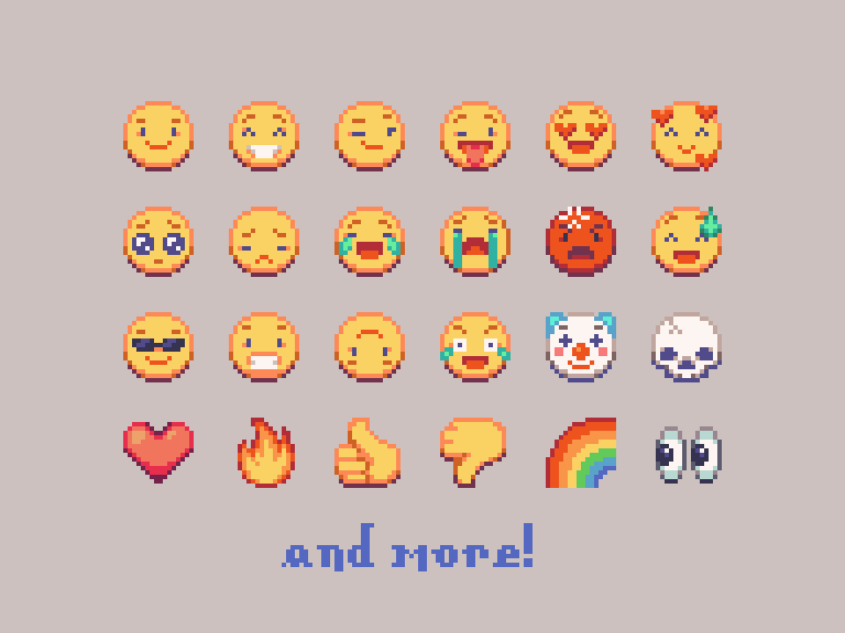 emojis pixel art