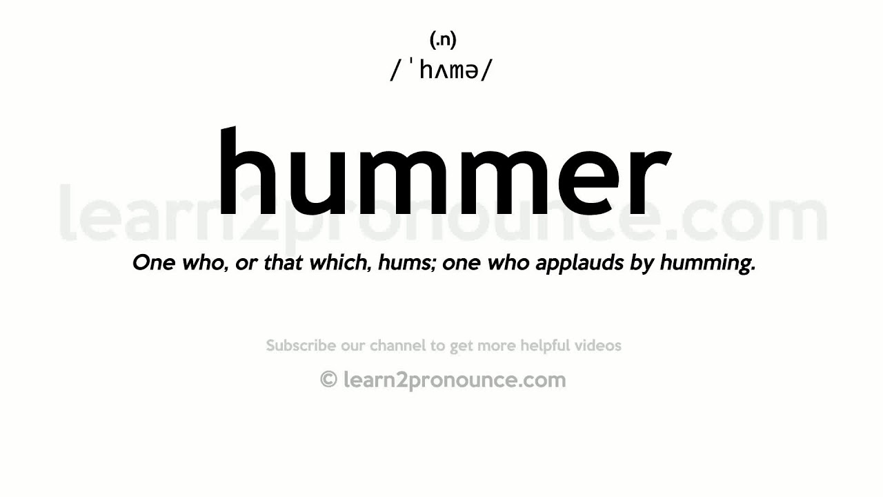 slang for hummer