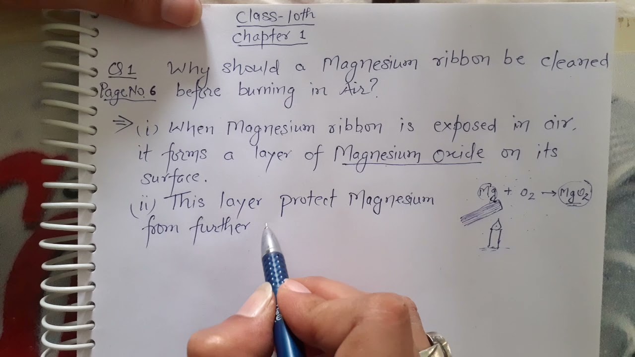 why should a magnesium ribbon be cleaned