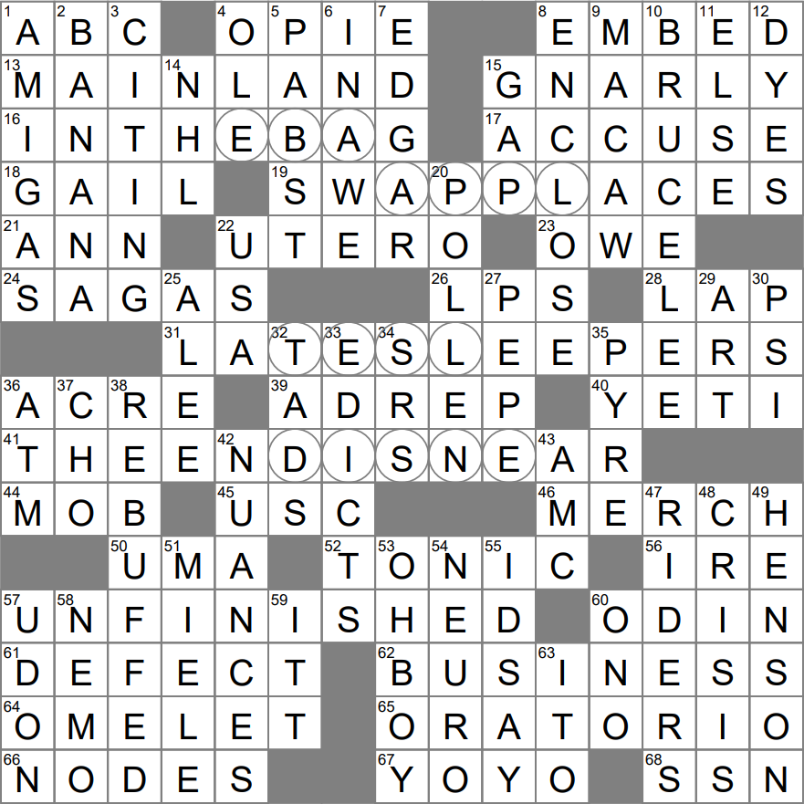 concert souvenir crossword clue