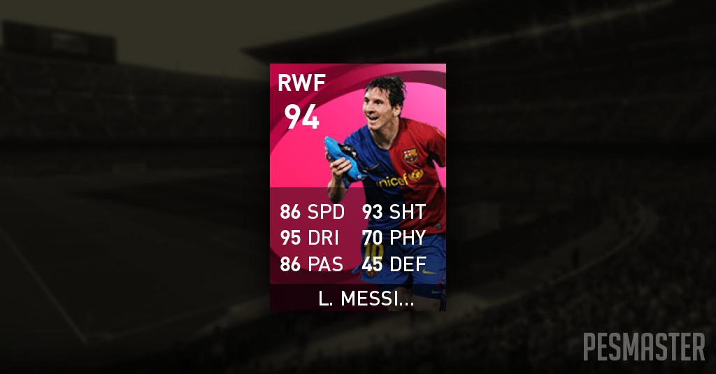 messi pes stats