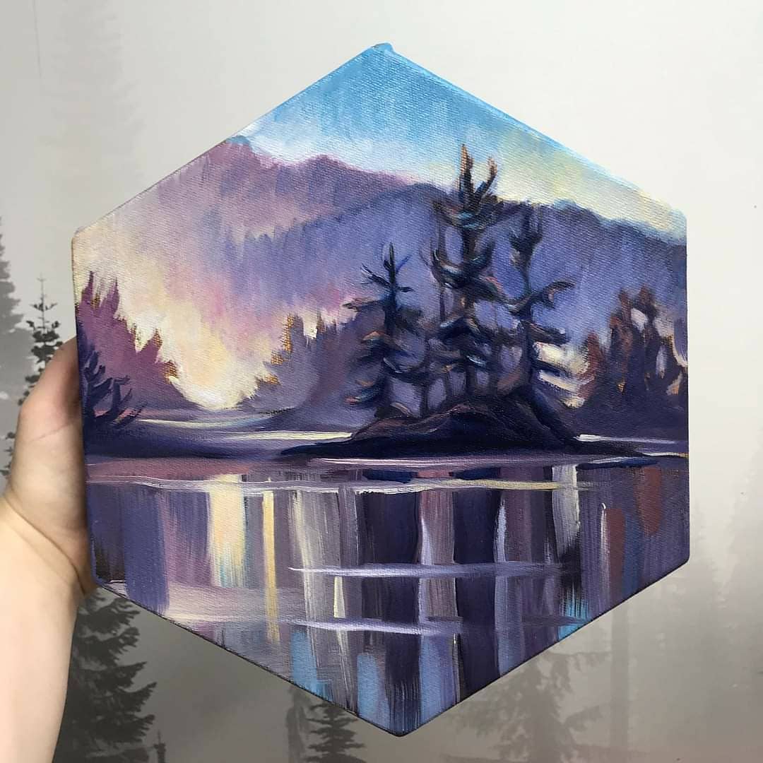 hexagon painting