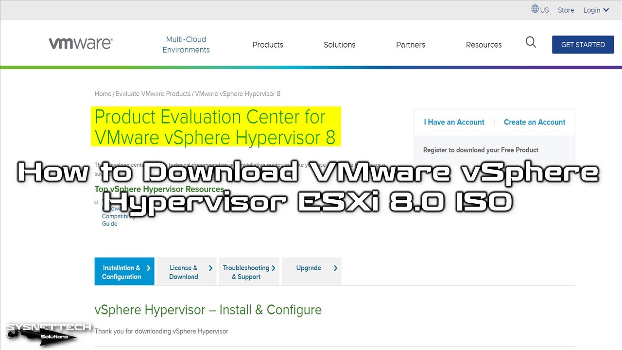 vmware vsphere hypervisor download