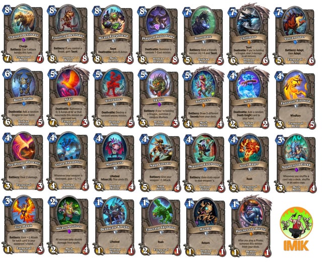 list of all hearthstone cards