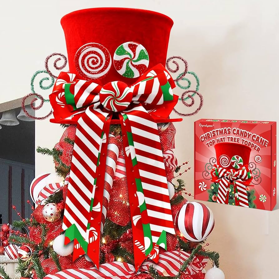 candy cane tree topper