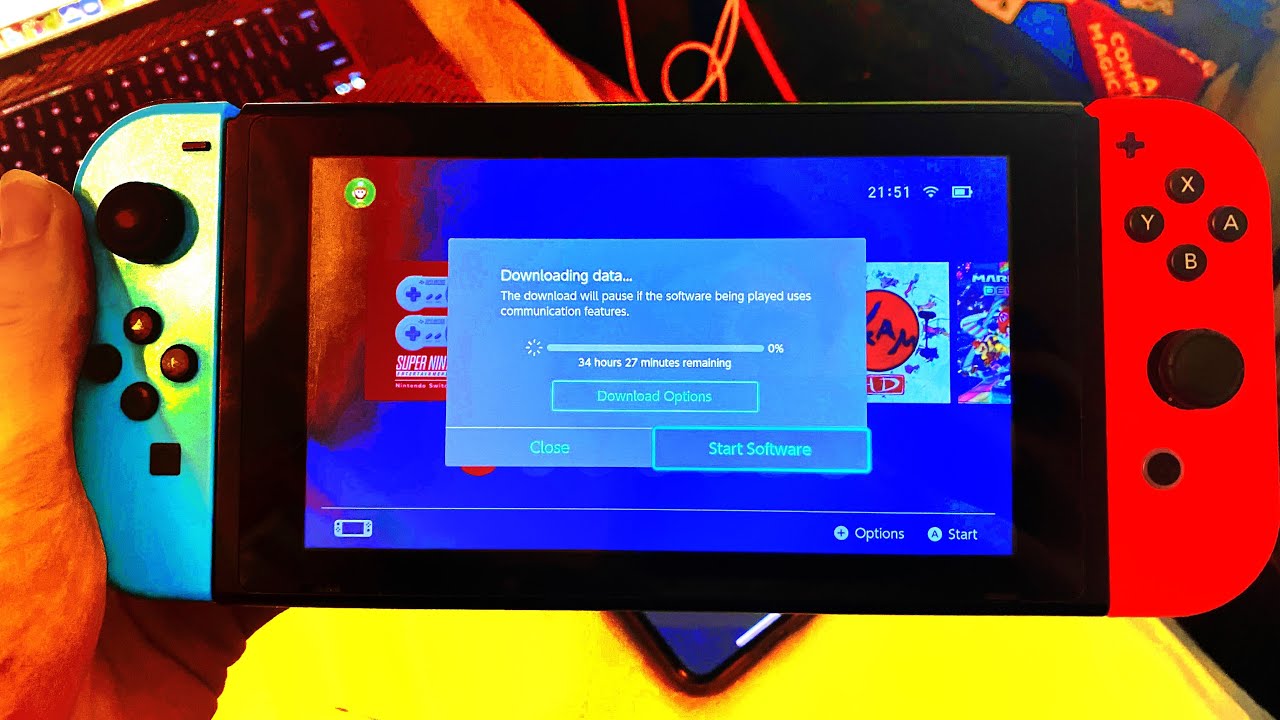 nintendo switch download while playing