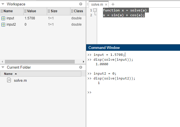 how to write a function matlab