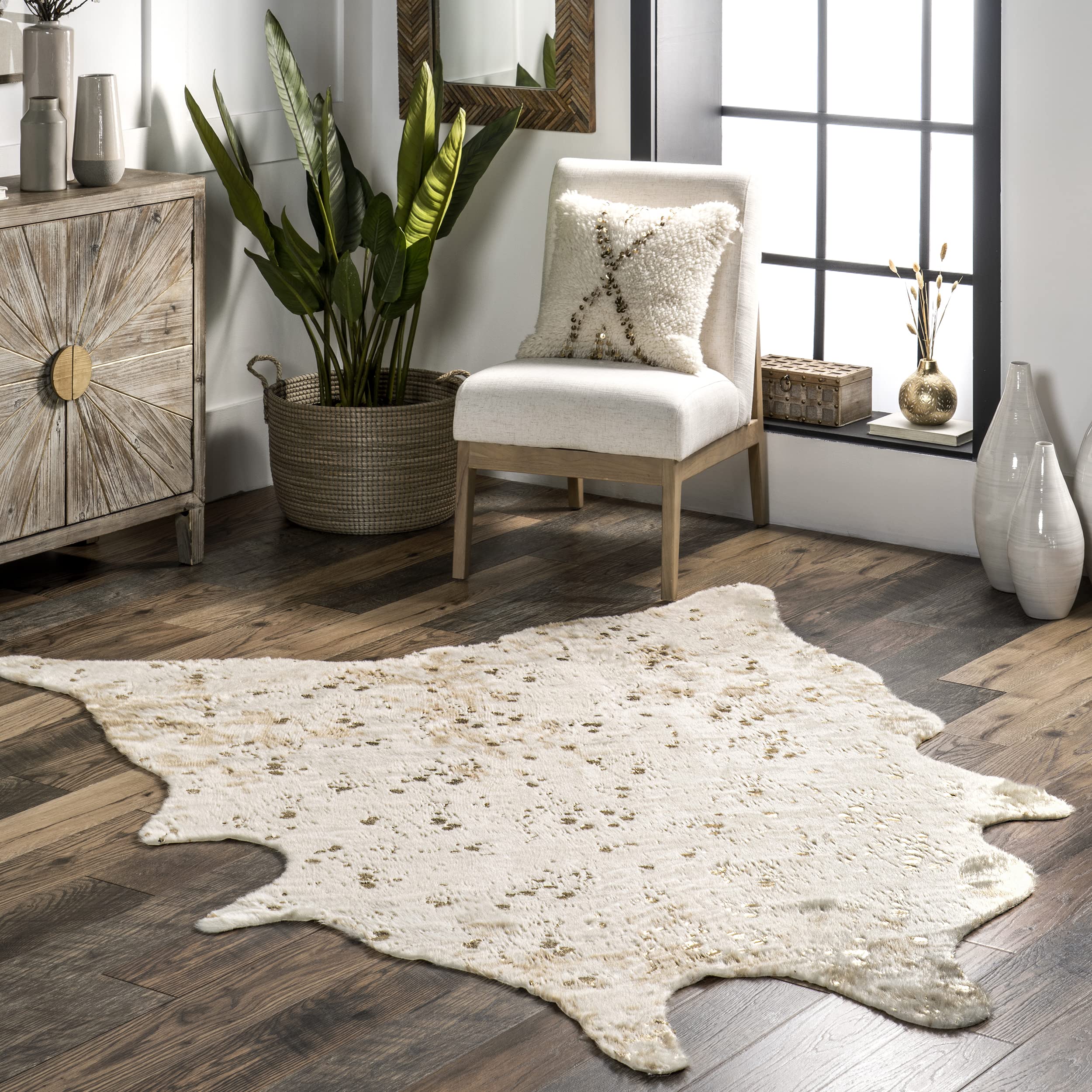 faux cow skin rug