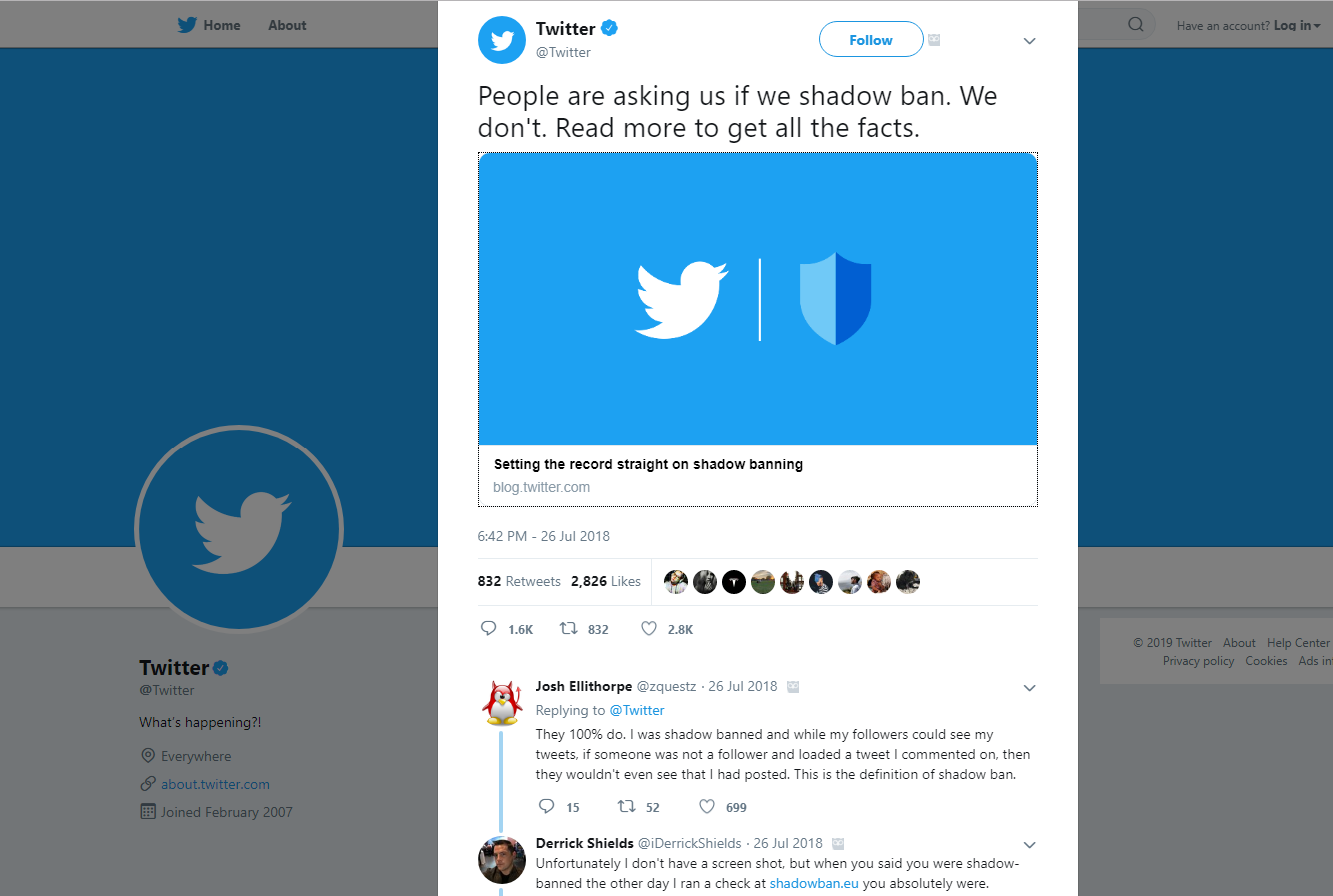 shadowbanning twitter