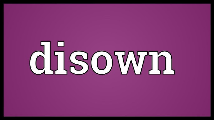 disown meaning in telugu