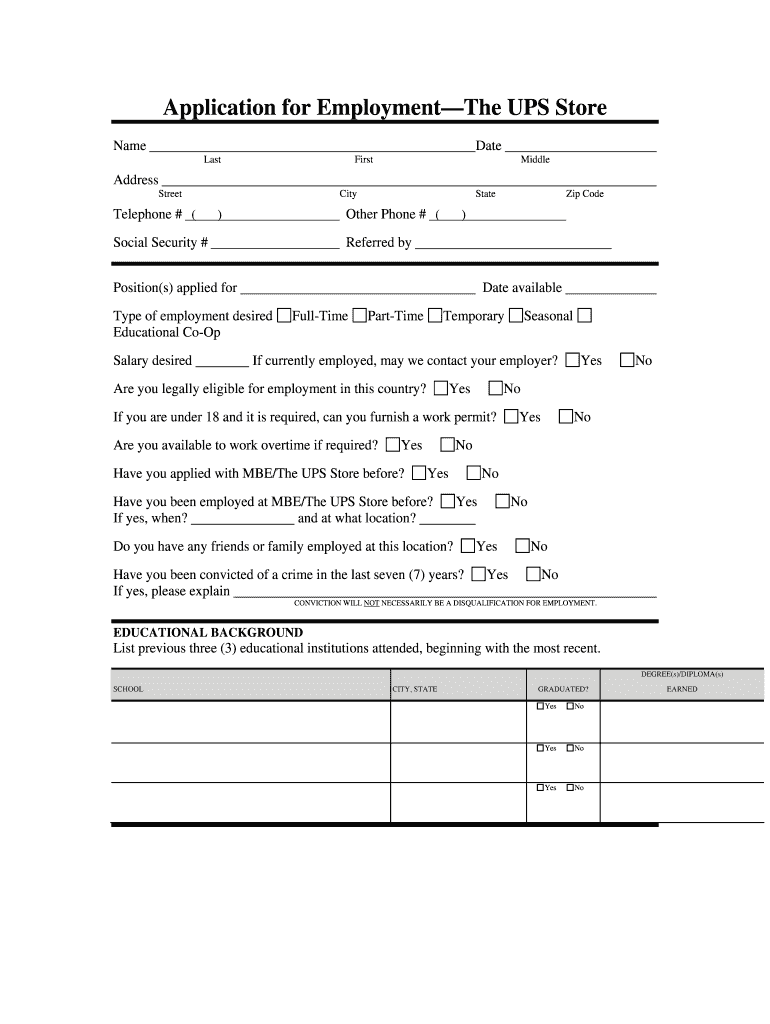 ups job application