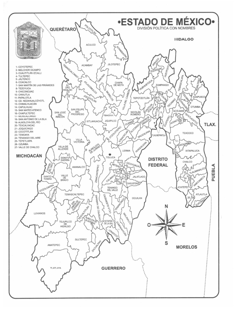 mapa del estado de méxico con nombres pdf