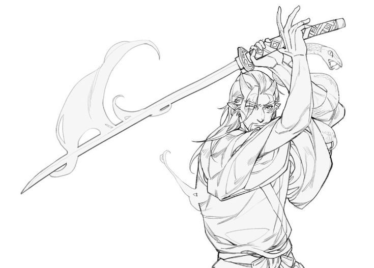 samurai pose reference