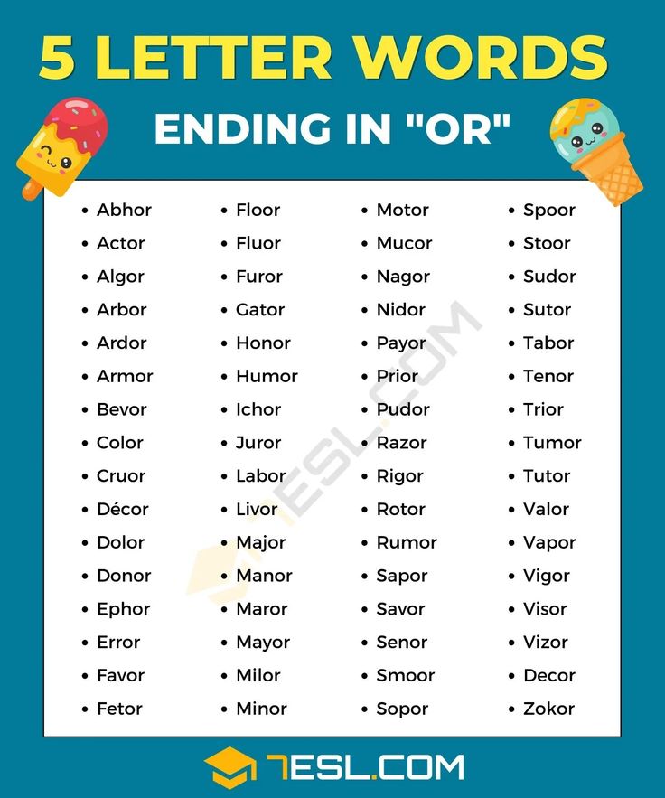 five letter words ending o