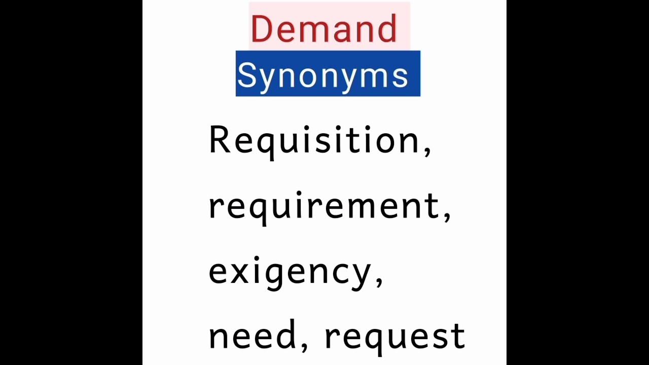 synonym for demand