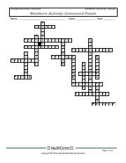 reinforce activity crossword puzzle answers