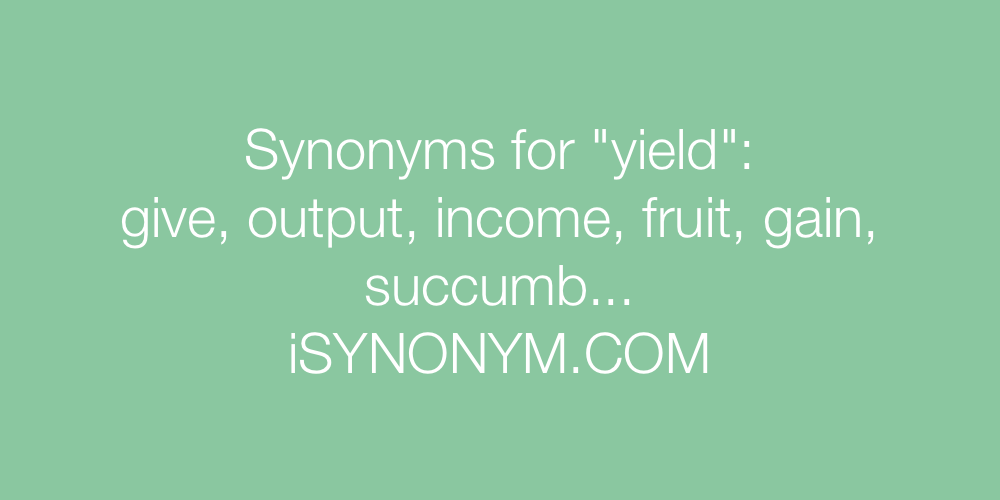 synonym for yield