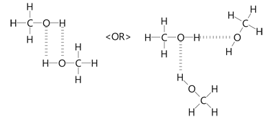 is ch3oh hydrogen bonding