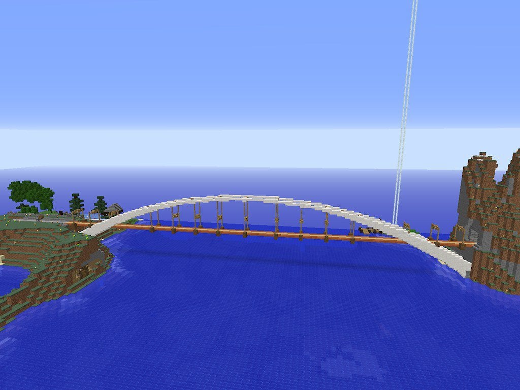 minecraft arched bridge