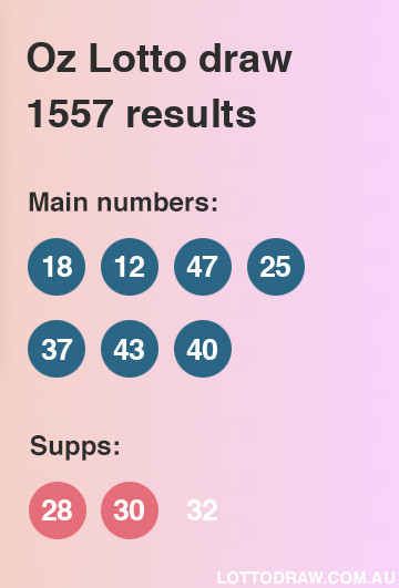 oz lotto 1557 winning numbers