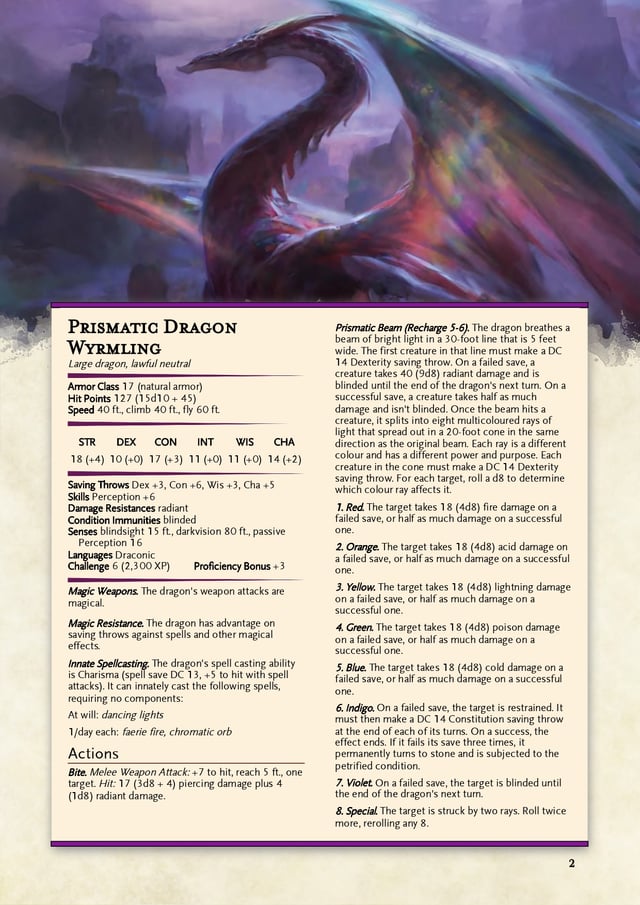 great wyrm prismatic dragon