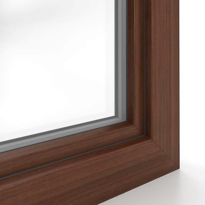 walnut upvc windows