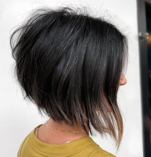 layered bob haircuts for thick hair