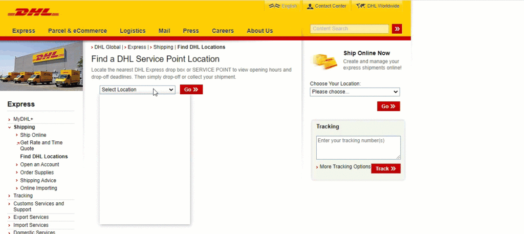 dhl drop off locations