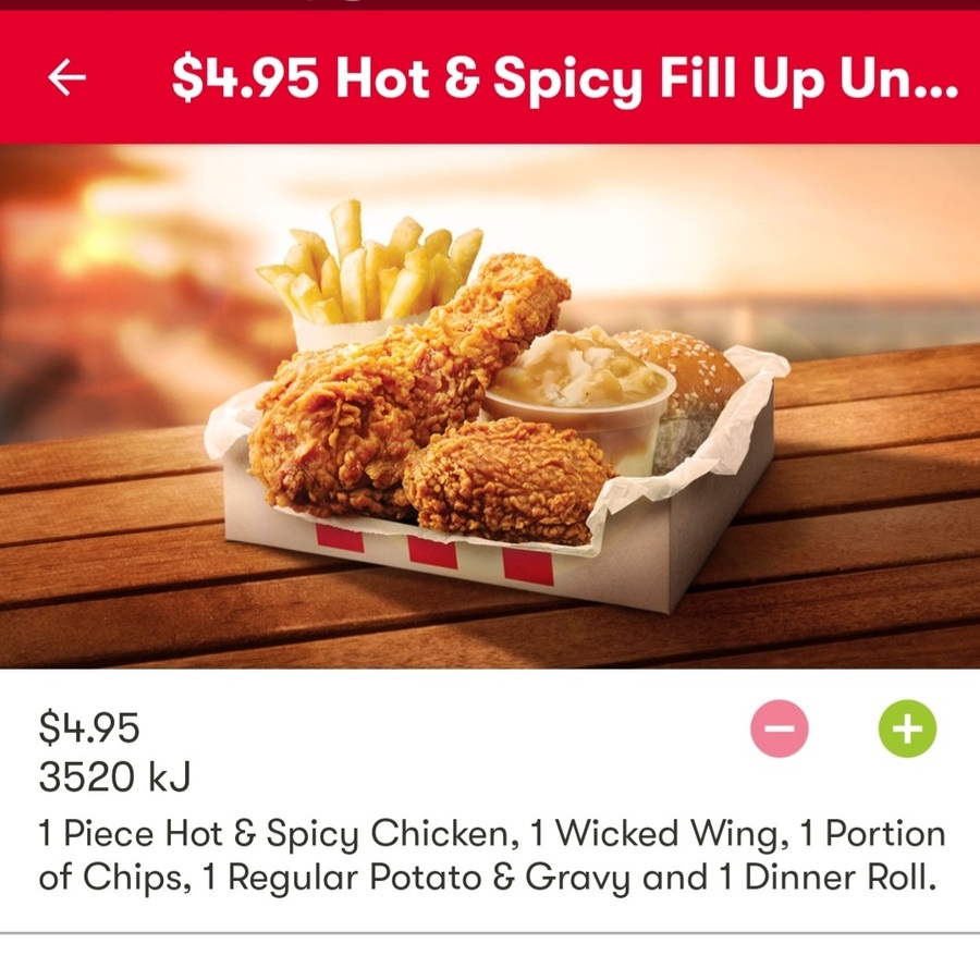 $4.95 fill up kfc