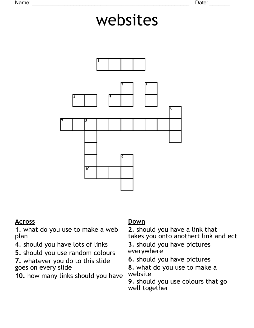 webpage program crossword clue