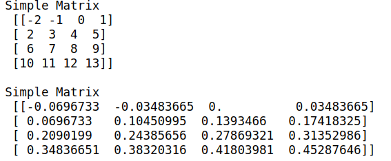 numpy normalize array