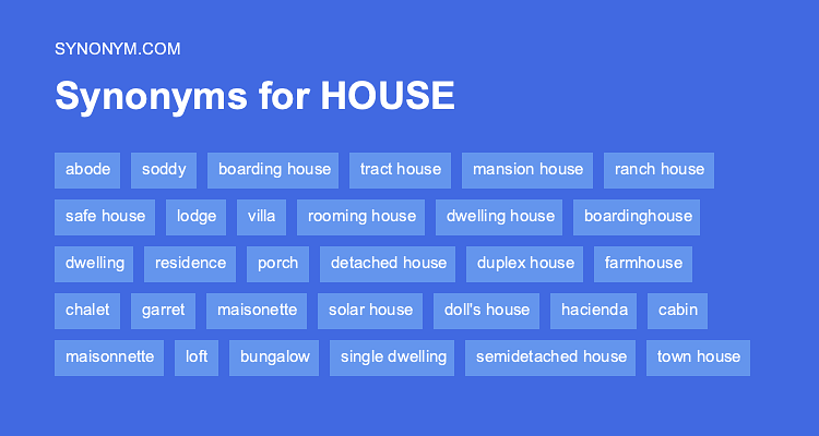 synonyms for house