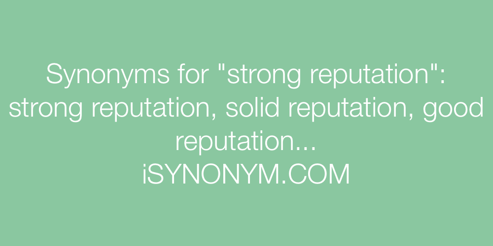 synonym for reputation