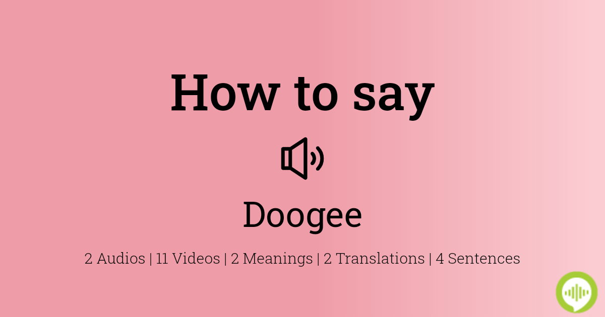 doogee pronunciation