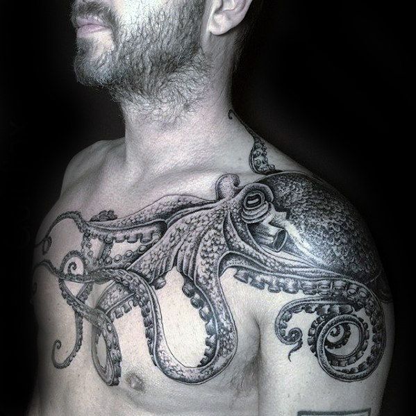 octopus shoulder tattoo