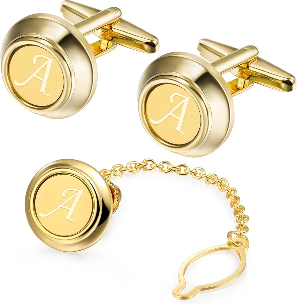 tie pin cufflinks set