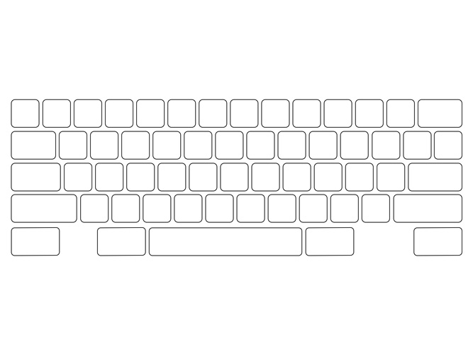 full size printable keyboard template