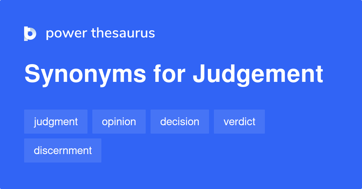 synonym of judgement