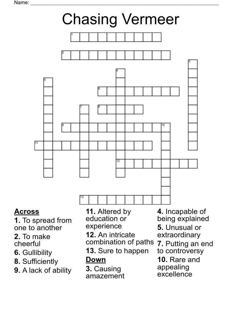 act of chasing crossword clue