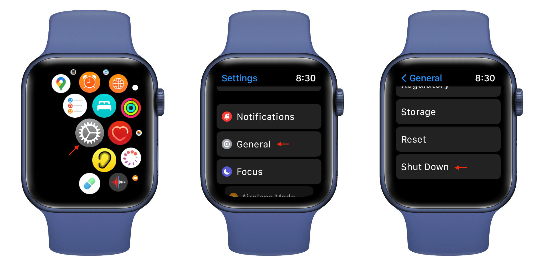 turn off apple watch