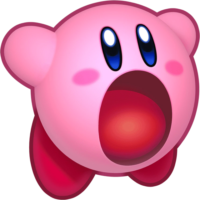 kirby eating